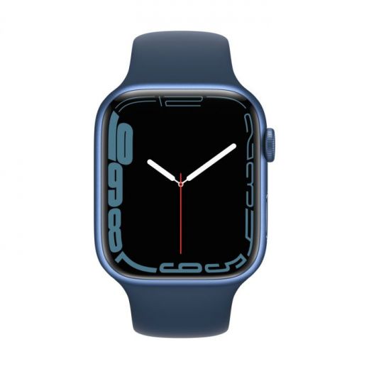 Смарт-часы Apple Watch Series 7 GPS, 45mm Blue Aluminium Case With Blue Sport Band (MKN83)