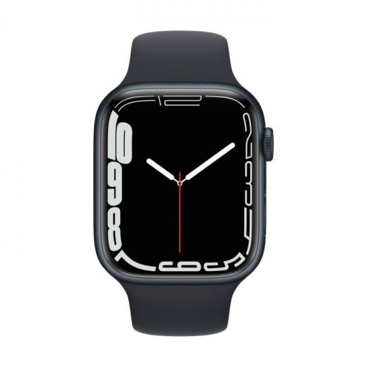 Смарт-годинник Apple Watch Series 7 GPS, 45mm Midnight Aluminium Case With Midnight Sport Band (MKN53)
