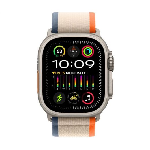 Смарт-годинник Apple Watch Ultra 2 49mm (GPS + Cellular) Titanium Case with Orange/Beige Trail Loop Band M/L (MRF23)