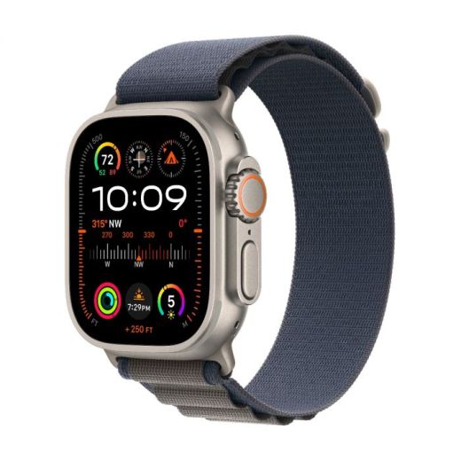 Смарт-часы Apple Watch Ultra 2 49mm (GPS + Cellular) Titanium Case with Blue Alpine Loop Band - M (MREP3)