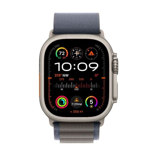 Смарт-годинник Apple Watch Ultra 2 49mm (GPS + Cellular) Titanium Case with Blue Alpine Loop Band - S (MREK3)