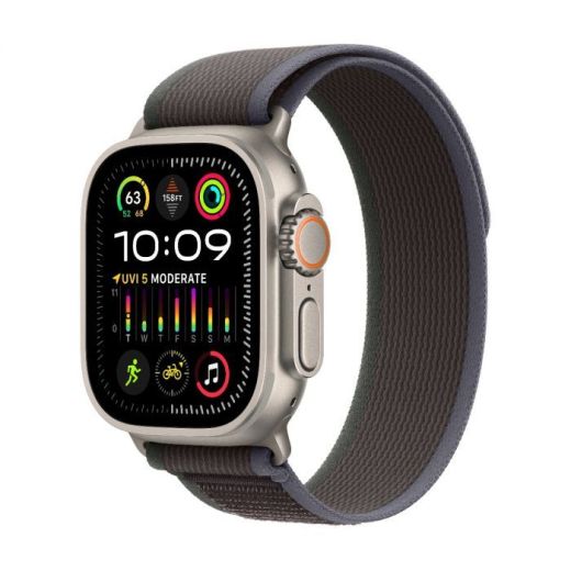 Смарт-часы Apple Watch Ultra 2 49mm (GPS + Cellular) Titanium Case with Blue/Black Trail Loop Band S/M (MRF53) (5+)