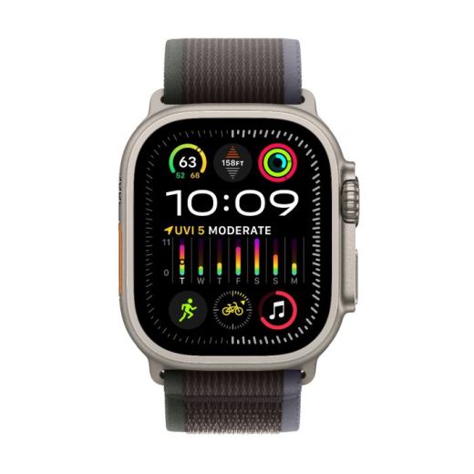 Смарт-годинник Apple Watch Ultra 2 49mm (GPS + Cellular) Titanium Case with Blue/Black Trail Loop Band S/M (MRF53)
