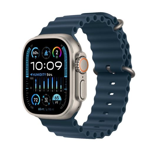 Смарт-годинник Apple Watch Ultra 2 49mm (GPS + Cellular) Titanium Case with Blue Ocean Band (MREG3)