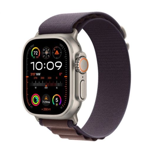 Смарт-годинник Apple Watch Ultra 2 49mm (GPS + Cellular) Titanium Case with Indigo Alpine Loop Band - M (MRET3)