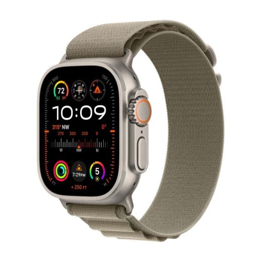 Смарт-часы Apple Watch Ultra 2 49mm (GPS + Cellular) Titanium Case with Olive Alpine Loop Band - L (MRF03)
