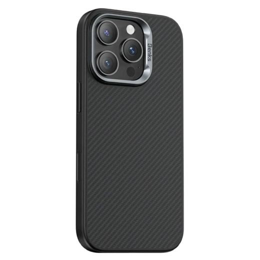 Карбоновый чехол Benks ArmorPro Kevlar Case 600D with Button для iPhone 16 Pro