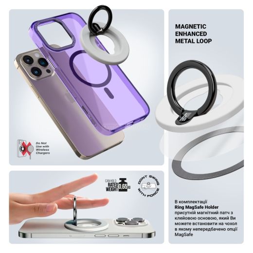 Магнітне кільце тримач ArmorStandart Ring MagSafe Holder White (ARM70585)