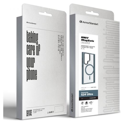 Чехол ArmorStandart Unit MagSafe Titanium Grey для Samsung S24 Ultra (ARM74870)