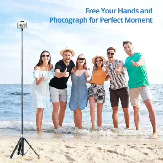 Палка для селфи на штативе Atumtek Premium Plus 150 см Phone Tripod Selfie Stick Black