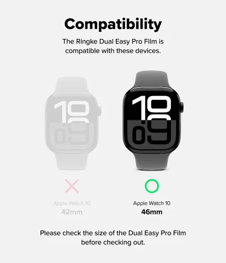 Защитная пленка Ringke Screen Protector | Dual Easy Film Pro для Apple Watch 10 (46мм)