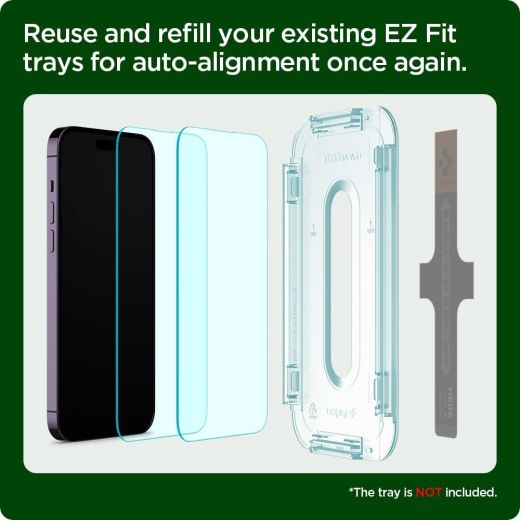 Захисне скло Spigen Tempered Glass Screen Protector Refills [GlasTR EZ FIT Refills] (2 шт.) для iPhone 14 Pro (B0BG9BHLJT)