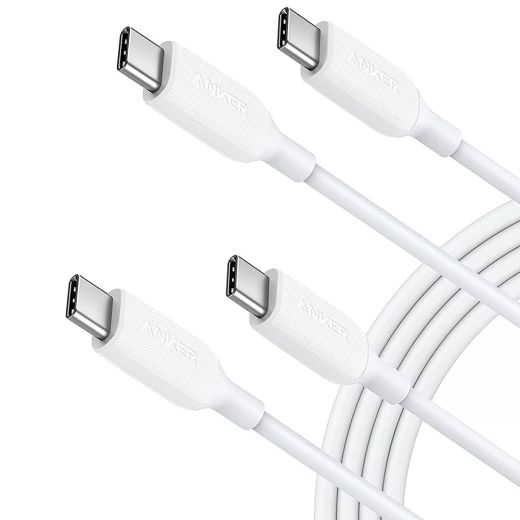 Кабель Anker 543 USB-C to USB-C Cable 1.8m White (2-Pack) (B8856021)