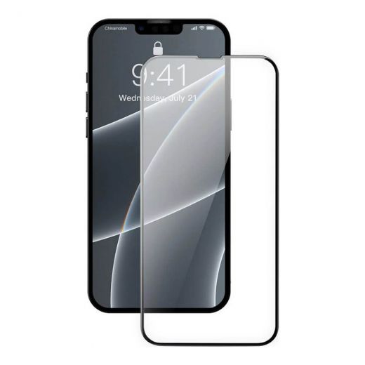 Защитное стекло Baseus 0.3 mm Full Screen FG TG Black (2 шт)  для iPhone 14 Plus | 13 Pro Max