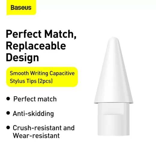 Наконечники для стилуса Baseus 2pcs Pencil Tips White для Apple Pencil