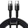 Кабель Baseus Cafule PD2.0 100W flash charging Type-C to Type-C (20V 5A) 1 метр Gray+Black (CATKLF-DLG1)