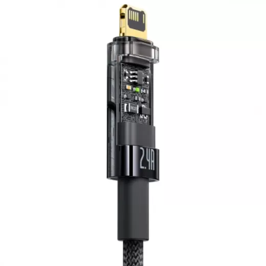 Кабель Lightning Baseus Explorer Series Intelligent Power-Off Lightning Cable 2 метра Black (CATS000501)