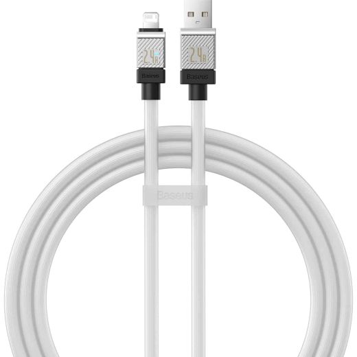 Кабель Baseus CoolPlay Series USB-A to Lightning White для iPhone 2.4A 2 метра (CAKW000502)
