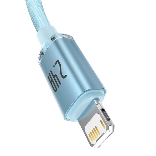 Кабель Baseus Crystal Shine Series USB-A to Lightinng Blue для iPhone 2.4A 1.2 метра (CAJY001103)