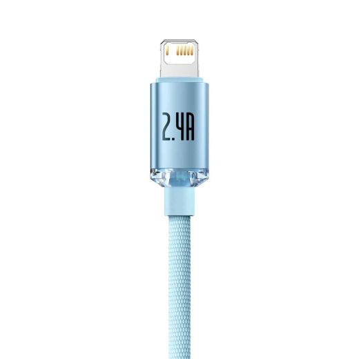 Кабель Baseus Crystal Shine Series USB-A to Lightinng Blue для iPhone 2.4A 1.2 метра (CAJY001103)
