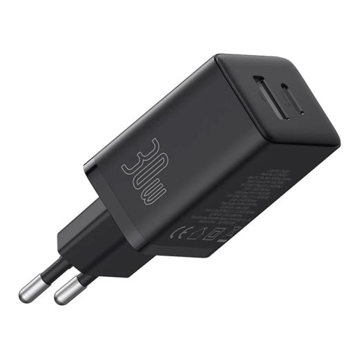 Быстрая зарядка Baseus Cube Fast Charger Type-C + USB 30W Cluster Black (P10111404113-00)