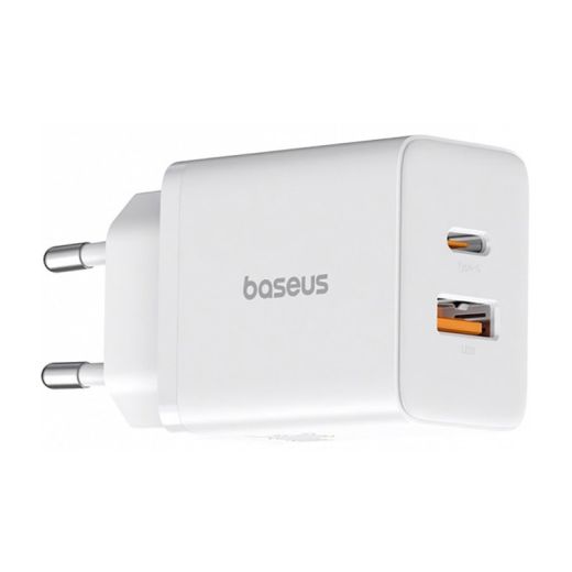 Быстрая зарядка Baseus Cube Fast Charger Type-C + USB 30W Moon White (P10111404213-00)