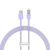 Кабель з контролем температури Baseus Explorer Series USB-A to Lightning Purple для iPhone 2.4A 2 метра (CATS010105)