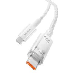 Кабель Baseus Explorer Smart Temperature Control Type-C to Type-C 100W 1 метр White (P10319703221-00)