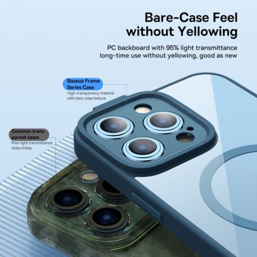 Чохол Baseus Frame Series Magnetic Blue для iPhone 14 Pro (ARJT020103)