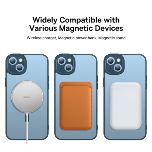 Чехол Baseus Frame Series Magnetic Blue для iPhone 14 (ARJT020003)
