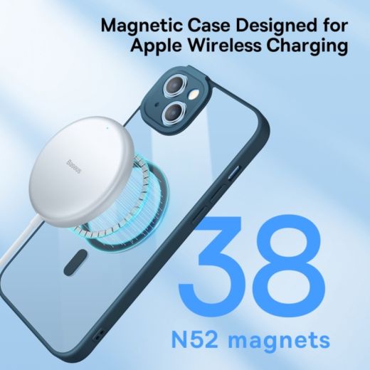 Чехол Baseus Frame Series Magnetic Blue для iPhone 14 (ARJT020003)