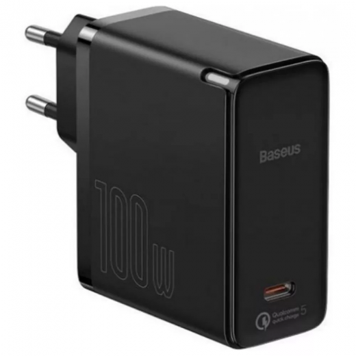 Сетевое зарядное устройство Baseus GaN2 Fast Charger 100W + Cable Type-C to Type-C 100W (1.5m) Black (TZCCGAN-L01)
