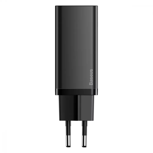 Мережевий зарядний пристрій Baseus GaN2 Lite Quick Charger 65W (1 Type-C + 1 USB) Black (CCGAN2L-B01)