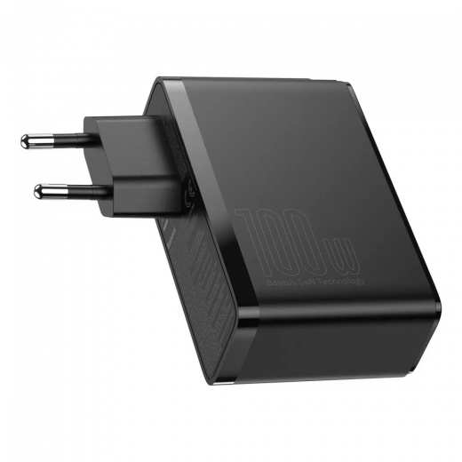 Мережевий зарядний пристрій Baseus GaN2 Pro Quick Charger 100W (2Type-C + 2USB) Black (CCGAN2P-L01)
