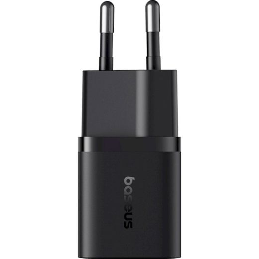 Швидка зарядка з кабелем Baseus GaN5 Fast Charger Mini 1C 25W Cluster Black w/Type-C to Type-C cable (P10110909113-01)