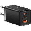 Быстрая зарядка Baseus GaN5 Pro Fast Charger 2C+U 65W Black with Cable  Type-C to Type-C (CCGP120201)
