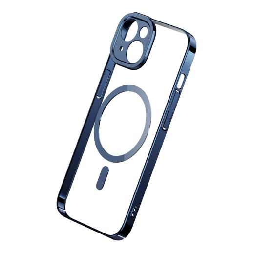 Чохол + захисне скло Baseus Glitter Series Magnetic Blue для iPhone 14 Plus (ARMC010603)