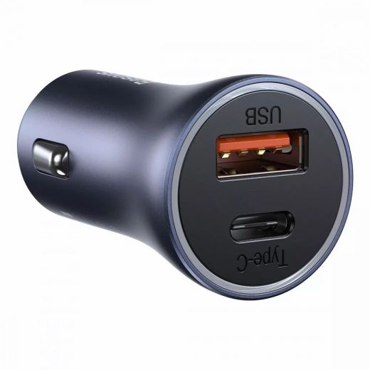 Автомобільний зарядний пристрій Baseus Golden Contactor Pro 40W USB + Type-C Dark Grey (CCJD-0G)