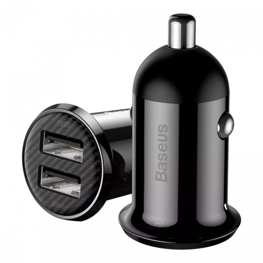 Автомобільний зарядний пристрій Baseus Grain Pro 4.8A 2USB Black