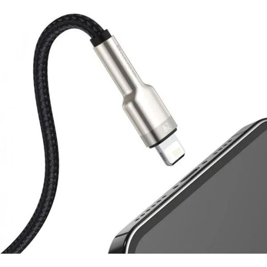 Кабель Baseus Cafule Series Metal Data Cable USB to Lightning 2.4A 2m Black (CALJK-B01)