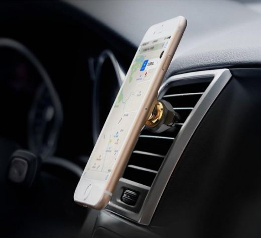 Тримач Baseus Magnetic Air Vent Car Mount Holder with cable clip Gold (SUGX-A0V)