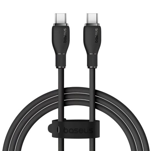 Кабель Baseus Pudding Series Fast Charging Cable Type-C to Type-C 100W 1.2 метра Black (P10355702111-00)