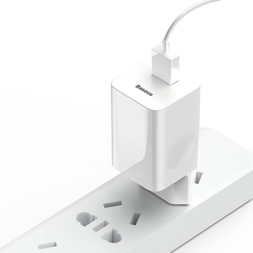 Зарядное устройство Baseus Charging Quick Charger EU White (CCALL-BX02)