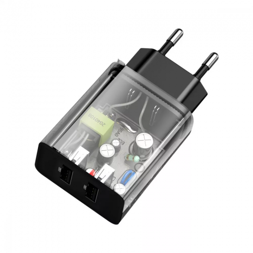 Сетевое зарядное устройство Baseus Speed Mini Dual U Charger 10.5W 2USB Black (CCFS-R01)