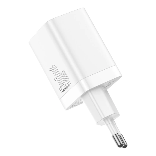 Сетевое зарядное устройство Baseus Super Si Pro Quick Charger Type-C+USB 30W White (CCSUPP-E02)