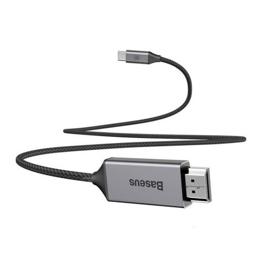 Кабель Baseus USB-C to HDMI Male Adapter 1.8M Space Gray (CATSY-0G)