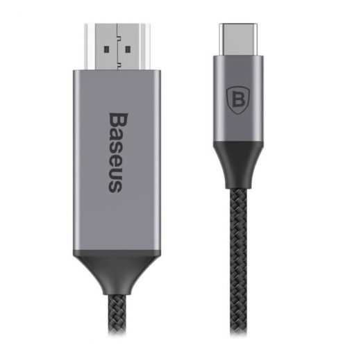 Кабель Baseus USB-C to HDMI Male Adapter 1.8M Space Gray (CATSY-0G)