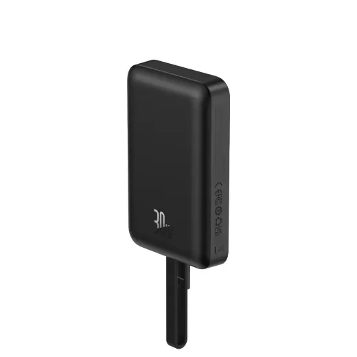 Повербанк с кабелем USB-C Baseus Magnetic Power Bank 30W 10000mAh With Built-in USB-C Cable Black (P1002210B113-00)