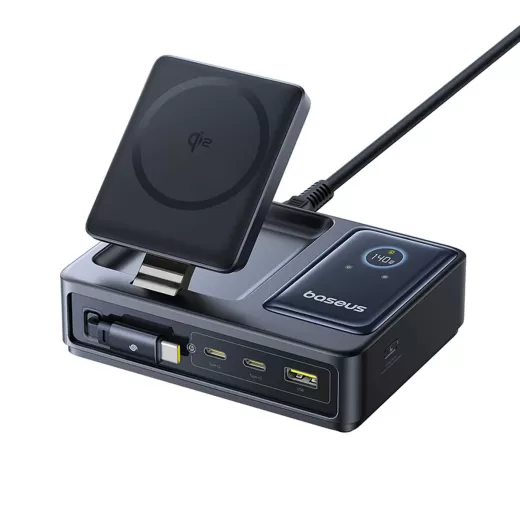 Бездротова зарядка Baseus Nomos 5 в 1 Desktop Charger Qi2 140W (P10170901123-00)