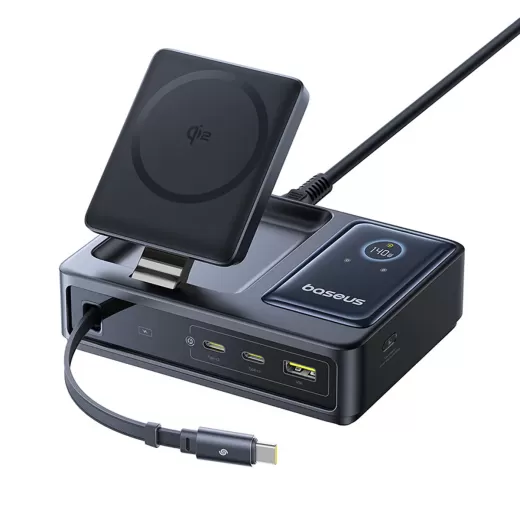 Бездротова зарядка Baseus Nomos 5 в 1 Desktop Charger Qi2 140W (P10170901123-00)